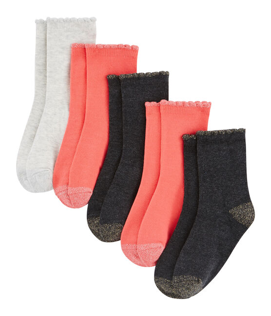 Set aus 5 Paar Kinderstrümpfen für Mädchen variante 1
