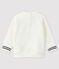 Gemustertes Baby-Sweatshirt für Jungen weiss MARSHMALLOW