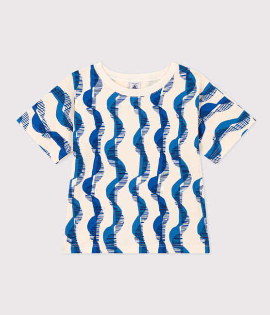 Kurzärmeliges T-Shirt aus Baumwolle für Kinder/Mädchen weiss AVALANCHE/ MULTICO