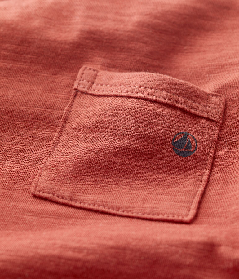 Einfarbiges kurz&auml;rmeliges T-Shirt aus Jersey braun