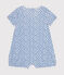 Baby-Kurzoverall aus Baumwolle blau MARSHMALLOW/ INCOGNITO