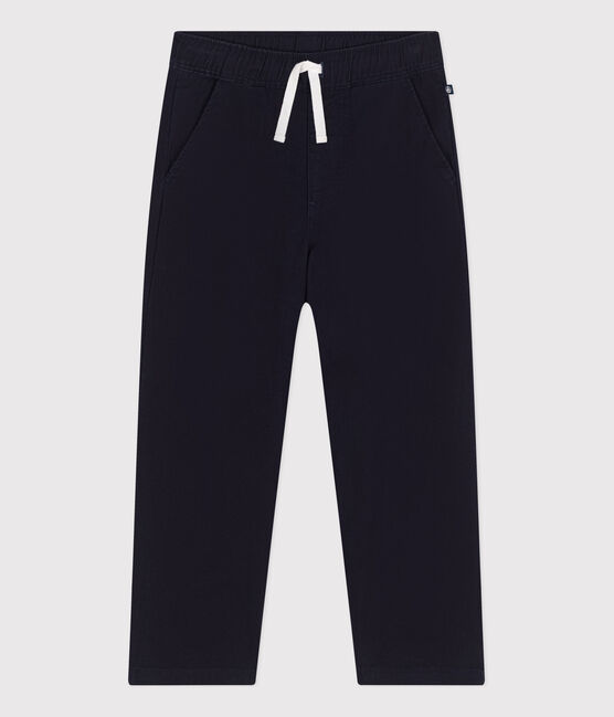 Kinderhose aus gestreiftem Baumwoll-Kattun Kinder/Jungen blau SMOKING