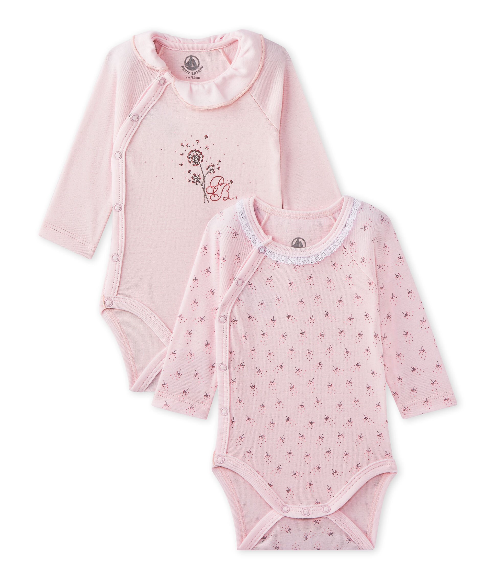 Petit Bateau Unisex Baby Langarm-Body, 3er Pack Aus 100% Bio-Baumwolle – Weich, Hautfreundlich & Praktisch