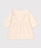 Langärmeliges Babykleid aus Musselin naturfarben AVALANCHE