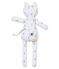 Kuschelkatze aus bedrucktem Jersey weiss MARSHMALLOW/weiss MULTICO