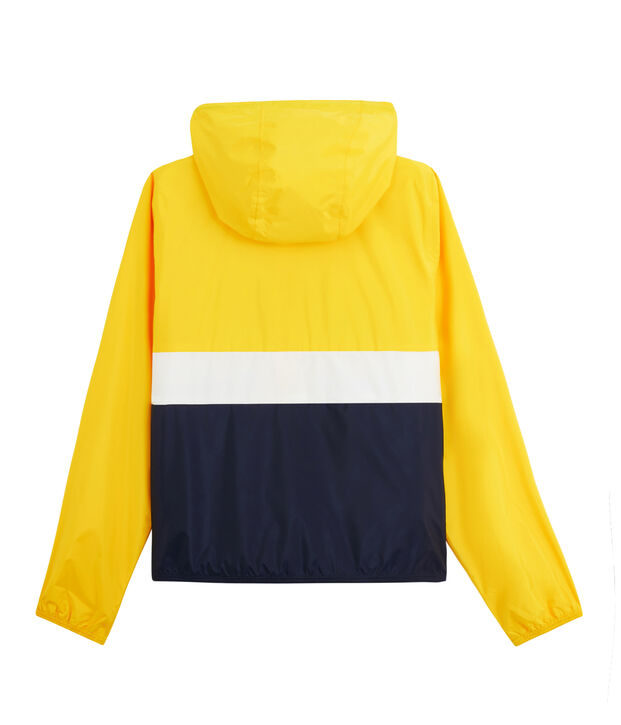 Kurze Windjacke Unisex blau/weiss/gelb