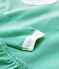 Kinderpyjama aus Bio-Baumwolle mit grünen Ringelstreifen grün PIVERT/weiss MARSHMALLOW