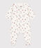 Geblümter Baby-Bodyjama aus Doppeljersey weiss MARSHMALLOW/weiss MULTICO
