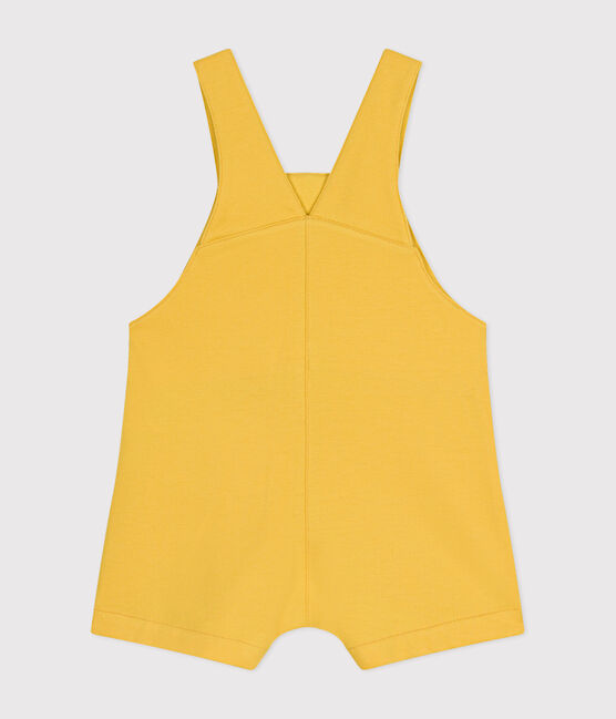 Kurze Baby-Latzhose aus leichtem Molton gelb NECTAR