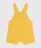 Kurze Baby-Latzhose aus leichtem Molton gelb NECTAR