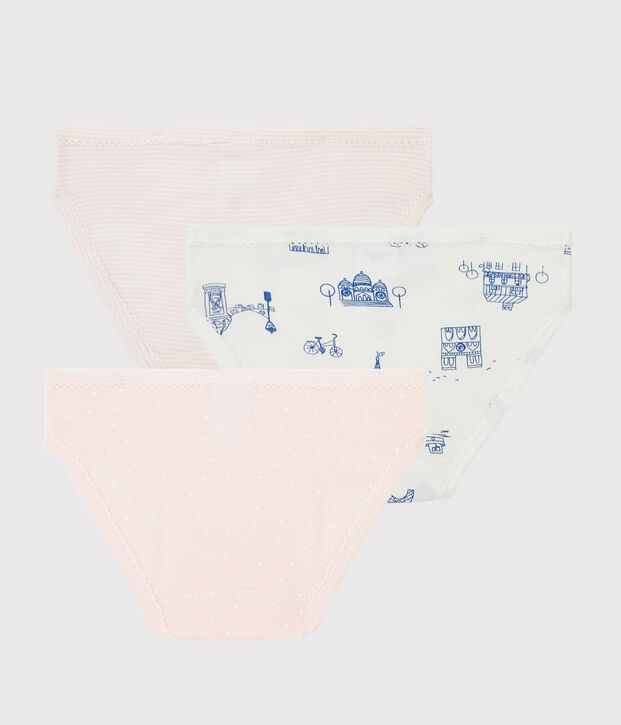Set mit 3 Unterhosen mit Paris-Print f&uuml;r kleine M&auml;dchen vielfarbig