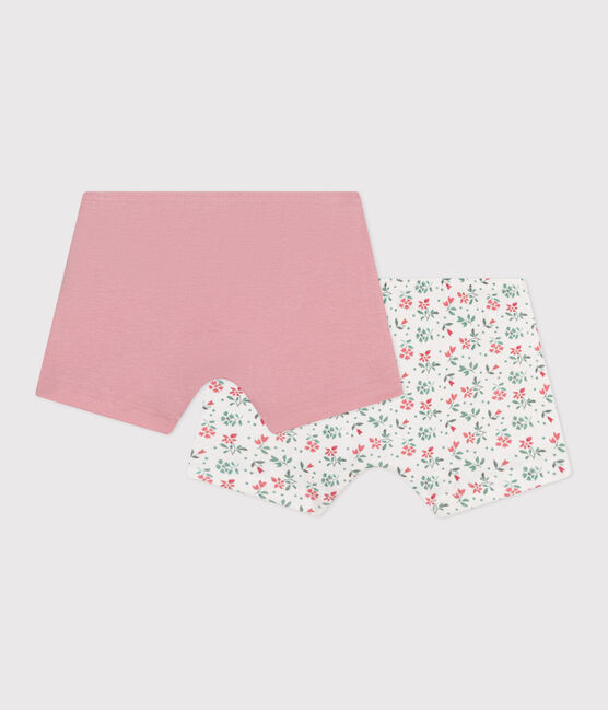 2er-Set hohe Kinder-Shortys aus Baumwolle mit Blumenmotiv variante 1