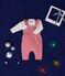 Baby-Set Latzhose aus Molton und T-Shirt aus Baumwolle rosa ROSEWOOD/ MULTICO