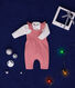Baby-Set Latzhose aus Molton und T-Shirt aus Baumwolle