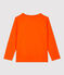 Langärmeliges Kinder-T-Shirt aus Baumwolle für Jungen orange CAROTTE