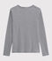 Damen-T-Shirt aus Baumwolle mit V-Ausschnitt blau SMOKING/weiss MARSHMALLOW