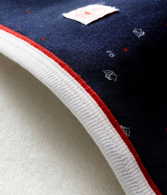 Baby Jungen Kapuzentuch mit Print in der Geschenkbox blau SMOKING/weiss MULTICO