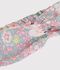 Kinder-Stirnband aus Popeline mit Blumenmuster blau/vielfarbig