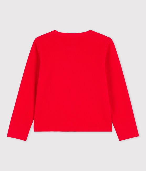 Cardigan aus Baumwolle für Mädchen rot PEPS