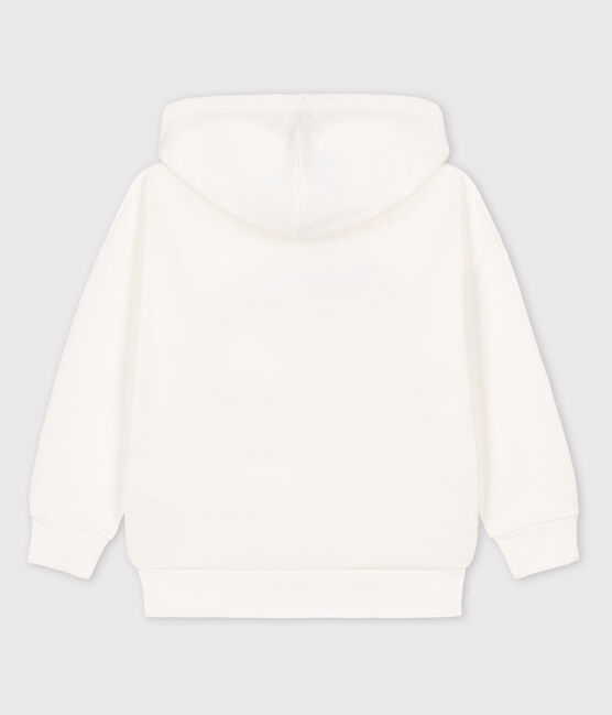 Kinder-Sweatshirt Petit Bateau × Water Family für Jungen weiss MARSHMALLOW