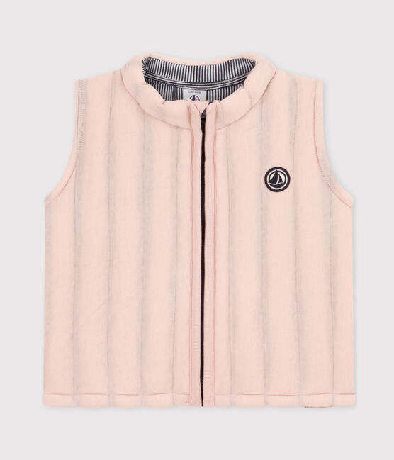 Baby-Weste aus gestepptem Doppeljersey rosa SALINE