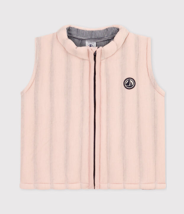 Baby-Weste aus gestepptem Doppeljersey rosa