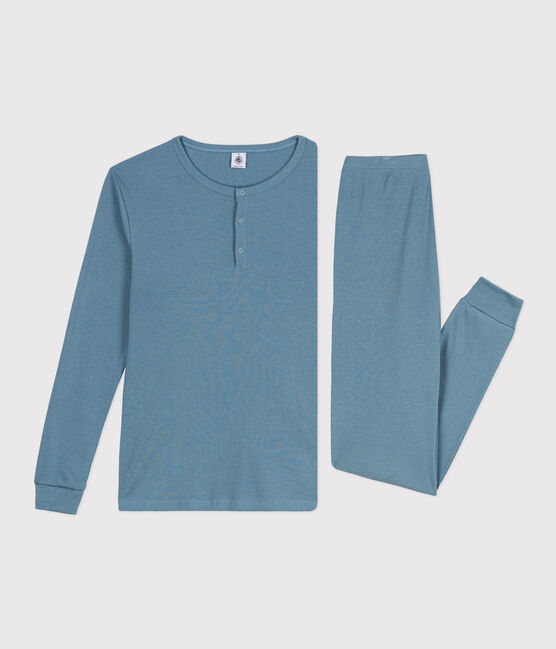 Pyjama aus Baumwolle und Lyocell für Damen blau ROVER