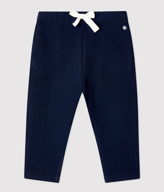 Baby-Hose aus Molton blau SMOKING