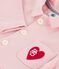 Langer Baby-Overall aus einfarbiger Baumwolle im Tankwart-Stil rosa JOLI