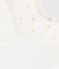 Baby-Body aus einfarbiger Baumwolle mit besticktem Kragen weiss