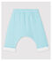 Gefütterte Baby-Hose aus Bio-Baumwolle mit blauen Streifen blau TIKI/weiss MARSHMALLOW