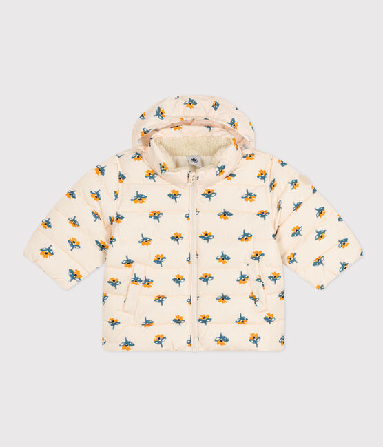 Gemusterter Baby-Anorak mit einziehbarer Kapuze weiss AVALANCHE/ MULTICO