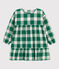 Kariertes Kinderkleid aus Flanell für Mädchen MATCHA/ AVALANCHE
