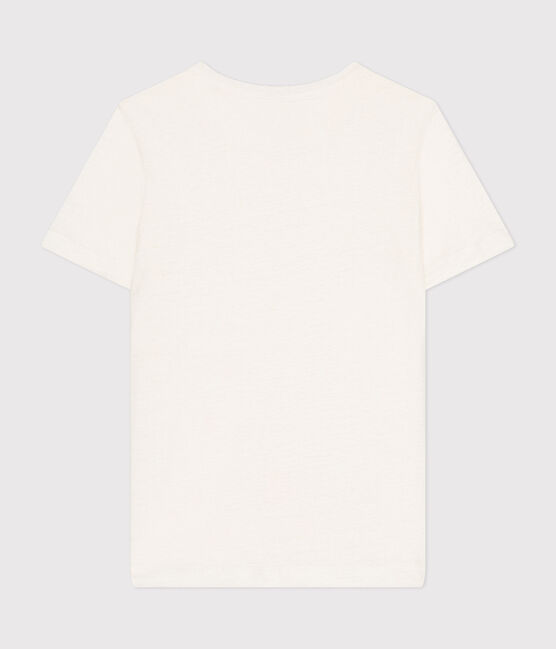 Damen-T-Shirt L'Iconique aus Leinen weiss ECUME