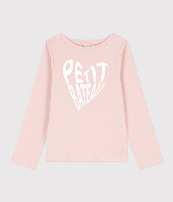 Langärmeliges T-Shirt aus Baumwolle für Kinder/Mädchen rosa SALINE