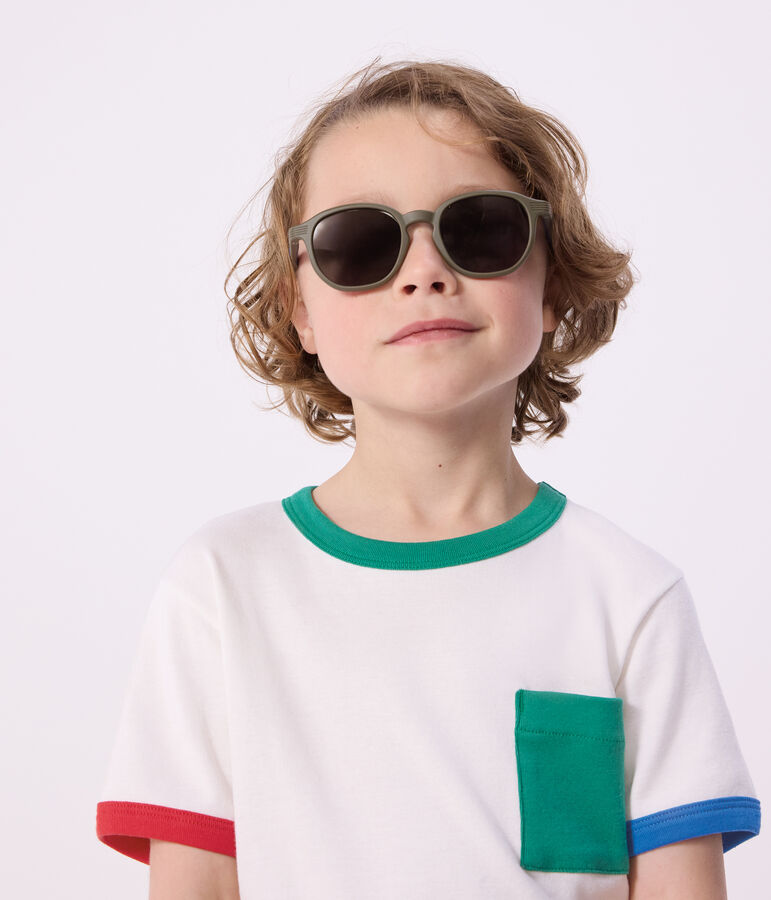 Kurz&auml;rmeliges Kinder T-Shirt aus Baumwolle weiss
