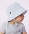 Baby-Sonnenhut aus Seersucker zum Binden blau/weiss