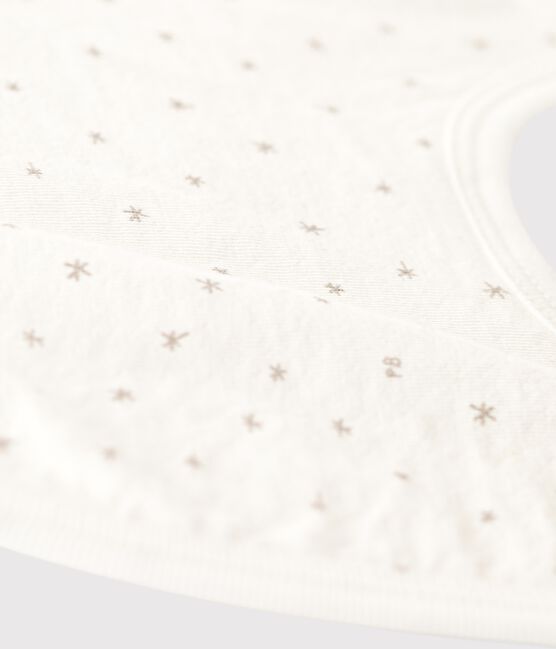 Baby-Lätzchen aus Bio-Baumwolle weiss MARSHMALLOW/grau GRIS