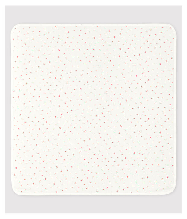 Baby-Decke f&uuml;r Neugeborene aus Bio-Baumwolle weiss/vielfarbig