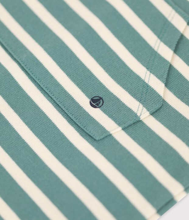 Baby-Kurzoverall aus dickem Jersey gr&uuml;n/naturfarben