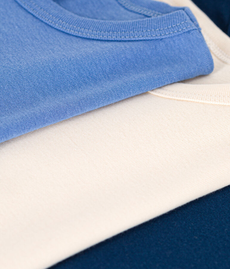 3er-Set lang&auml;rmelige T-Shirts aus einfarbiger Baumwolle f&uuml;r Kinder variante 1