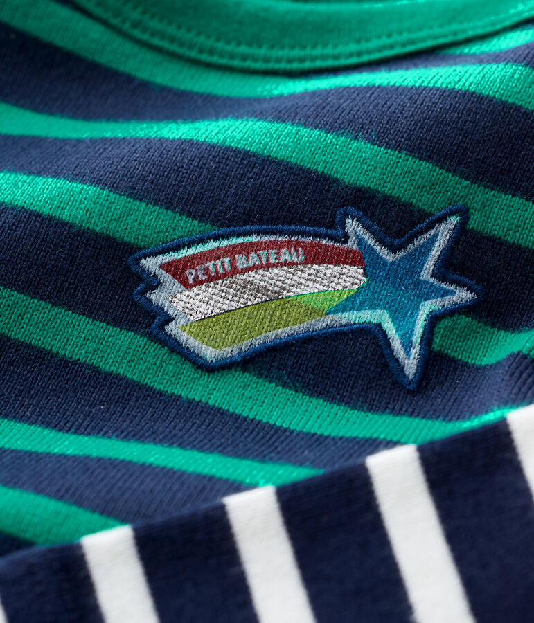 Baby-Matrosenshirt aus Baumwolle. weiss/vielfarbig