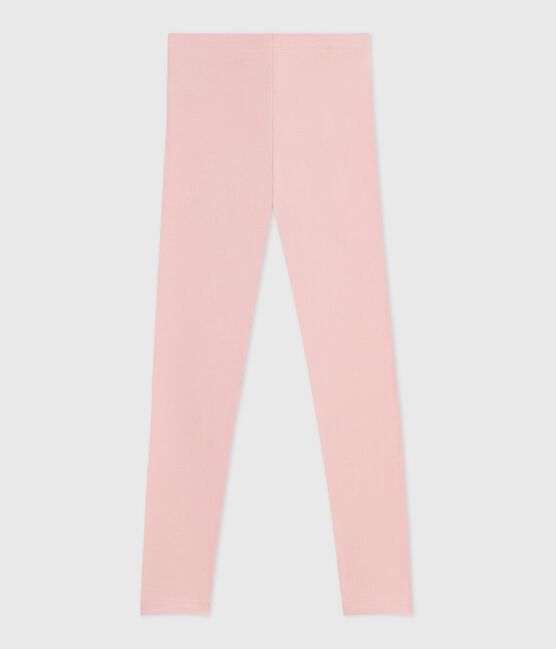 Kinder-Leggings aus einfarbiger Baumwolle rosa JOLI