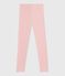 Kinder-Leggings aus einfarbiger Baumwolle rosa JOLI
