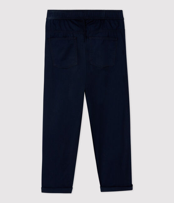 Hose aus Sergestoff in Regular-Fit-Passform für Jungen blau SMOKING