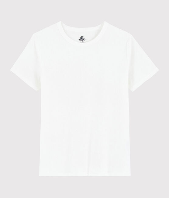 T-Shirt aus Sea-Island-Baumwolle für Damen weiss MARSHMALLOW