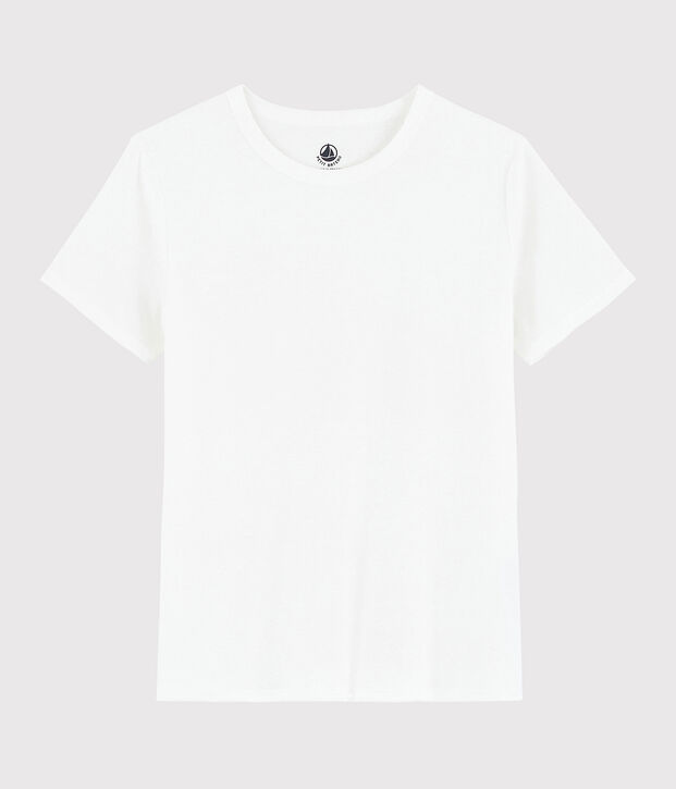T-Shirt aus Sea-Island-Baumwolle f&uuml;r Damen weiss