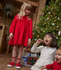 Langärmeliges Kinderkleid aus Cord für Mädchen