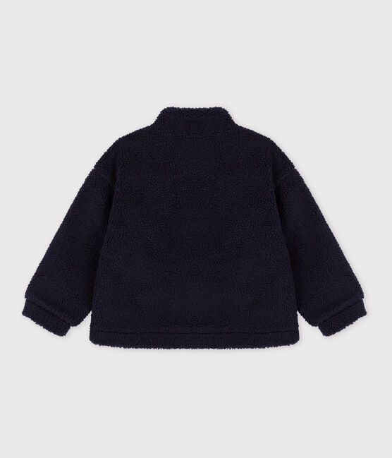 Kinderjacke aus recyceltem Kunstpelz für Jungen blau SMOKING