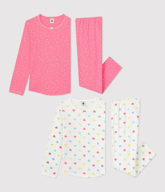 2er-Set Kinderpyjamas aus Baumwolle mit Herz- und Sternen-Motiv für Mädchen variante 1